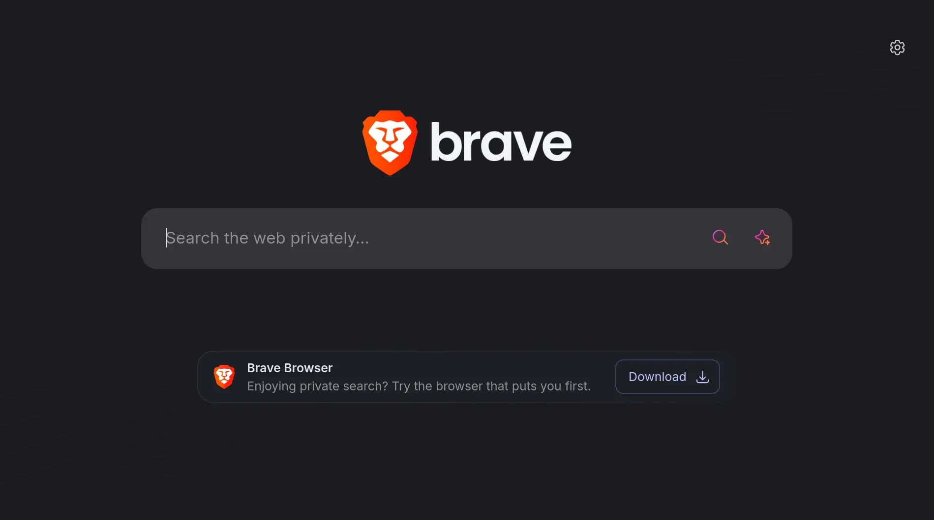 Brave Search screenshot