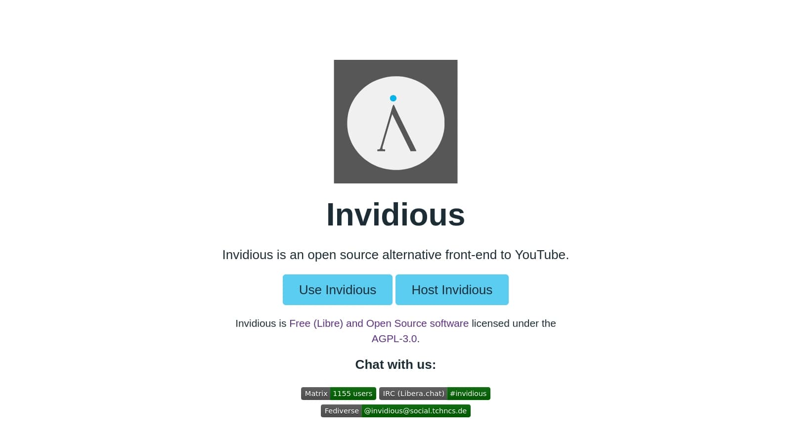 Invidious screenshot